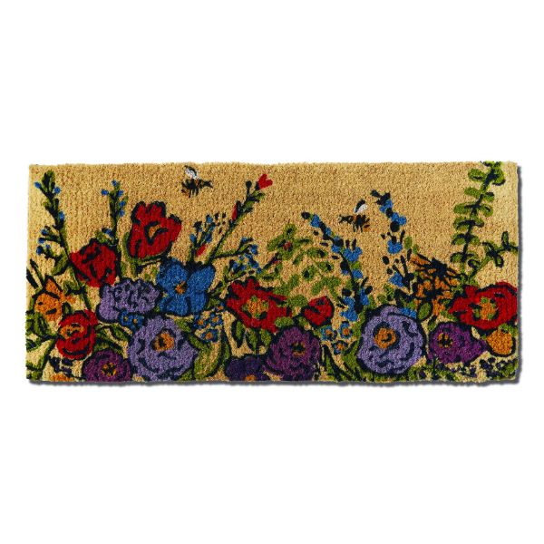 Picture of flower garden estate coir mat - multi