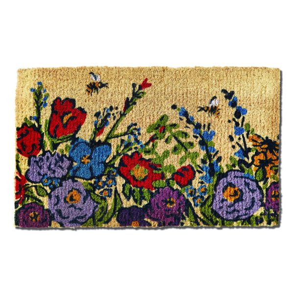 Picture of flower garden coir mat - multi