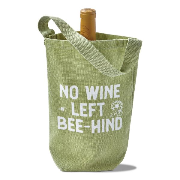 Picture of no wine left bee-hind wine bag - green, multi