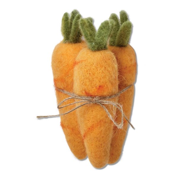 Picture of garden veggies carrot bunch set of 3 - orange, multi