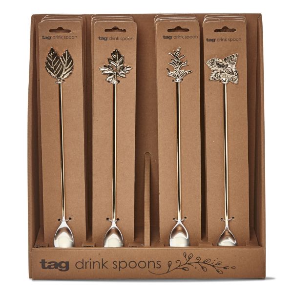 Picture of herb drink spoon assortment of 16 & cdu - gold