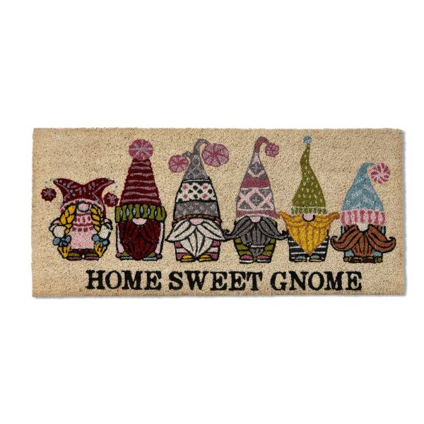 Picture of home sweet gnome est rubber backed mat - multi