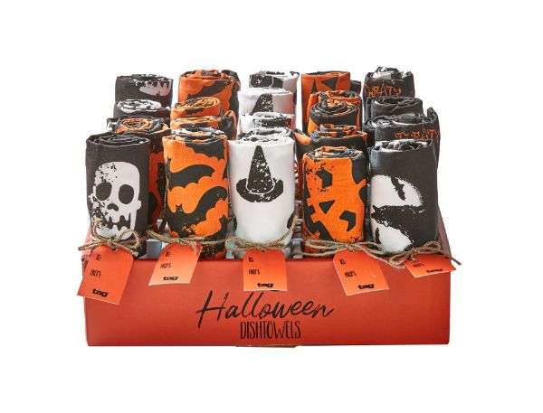 Picture of halloween dishtowel assortment of 25 cdu - multi