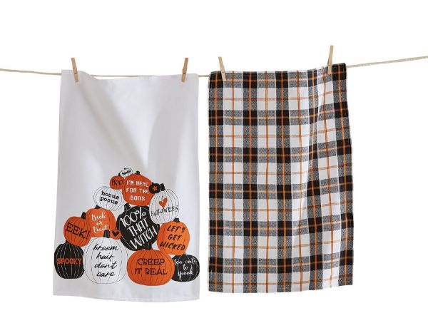 Picture of trick or treat dishtowel set of 2 - multi