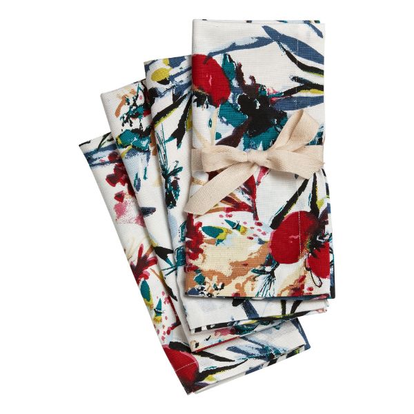 Picture of botanical napkin set of 4 - multi