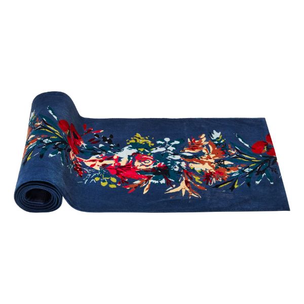 Picture of autumn botanical runner - blue, multi