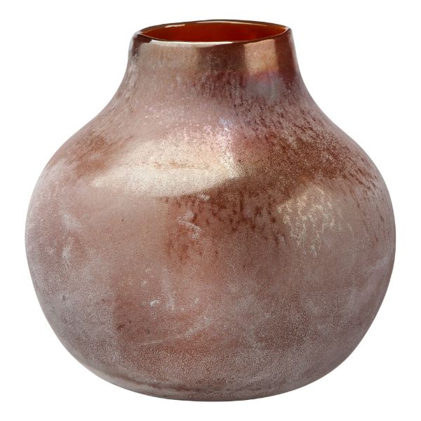 Picture of metallic glass vase medium - burgundy