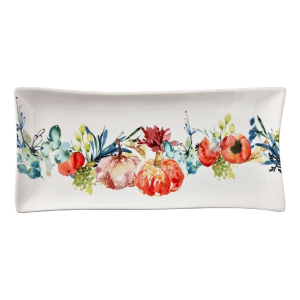 Picture of autumn botanical long platter - multi