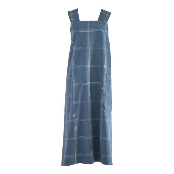 Picture of mirage woven pinafore apron - blue