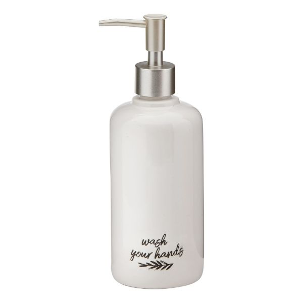 Picture of wash your hands soap pump - white