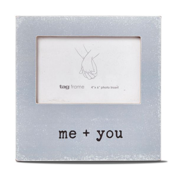 Picture of me and you block photo frame - light blue