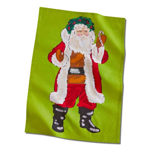 Picture of santa dishtowel assortment of 25 cdu - multi