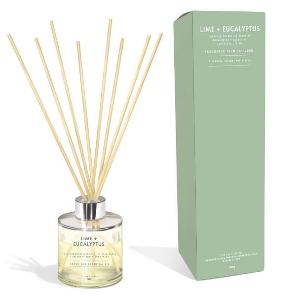 Picture of lime & eucalyptus reed diffuser - ivory