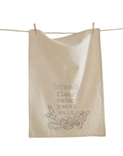 Picture of beautiful bread dishtowel - linen