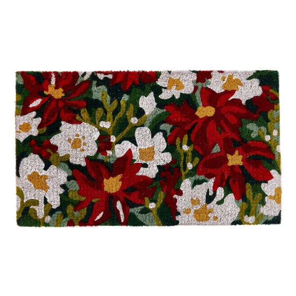 Picture of poinsettia coir mat - multi