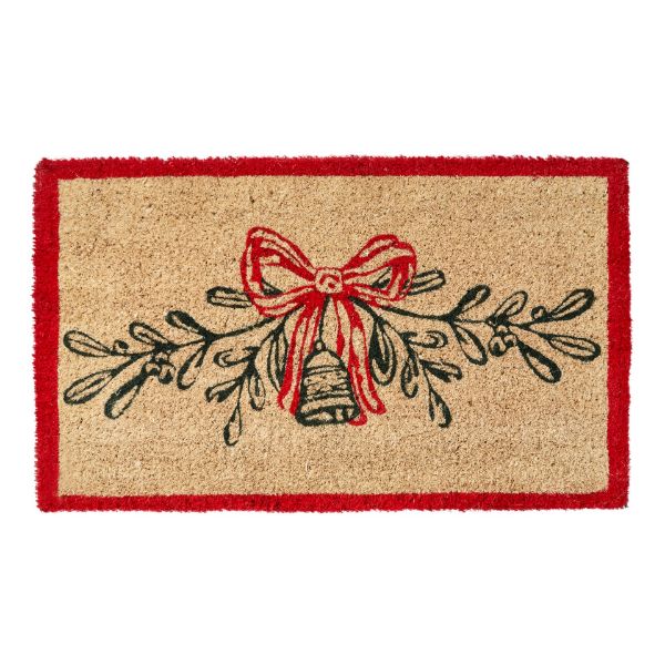 Picture of mistletoe & holly coir mat - multi