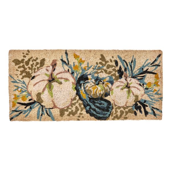 Picture of autumn pumpkin gourd estate coir mat - multi