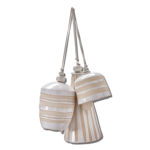 Picture of dune stripe bell assortment of 3 - white