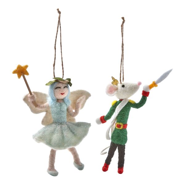 Picture of nutcracker felt ornament assortment of 3 - multi