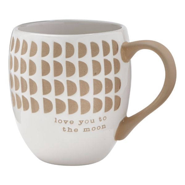 Picture of love you to the moon mug - white, multi