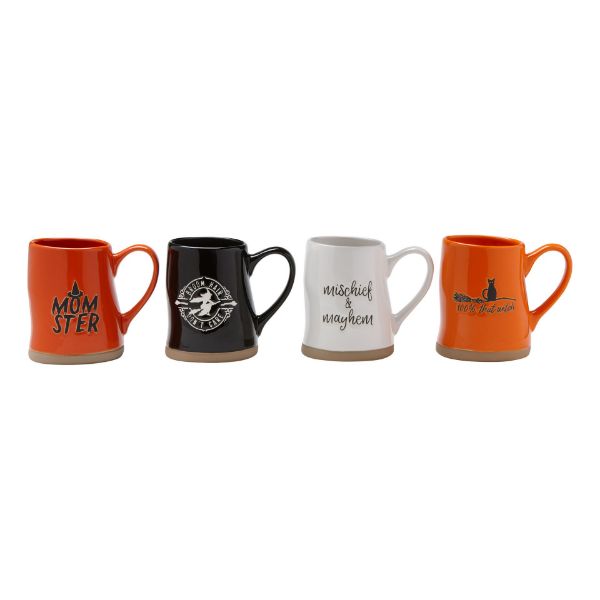 Picture of halloween sentiment mug assortment of 4 - multi