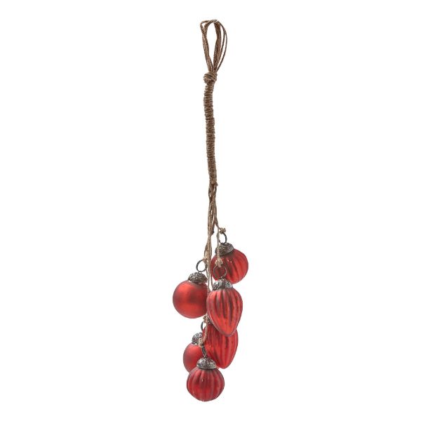 Picture of lustrous ornament cluster - red