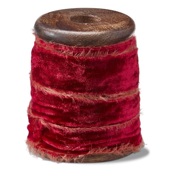 Picture of velvet ribbon spool 20mm/5yd - red