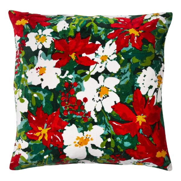 Picture of poinsettia pillow - multi