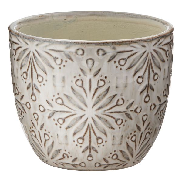 Picture of snowflake planter - white