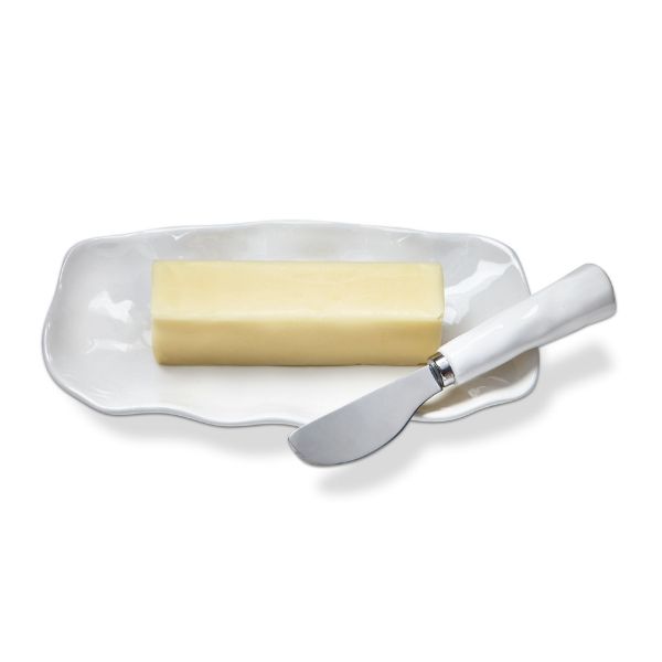 Picture of formoso butter dish spreader set of 2 - white