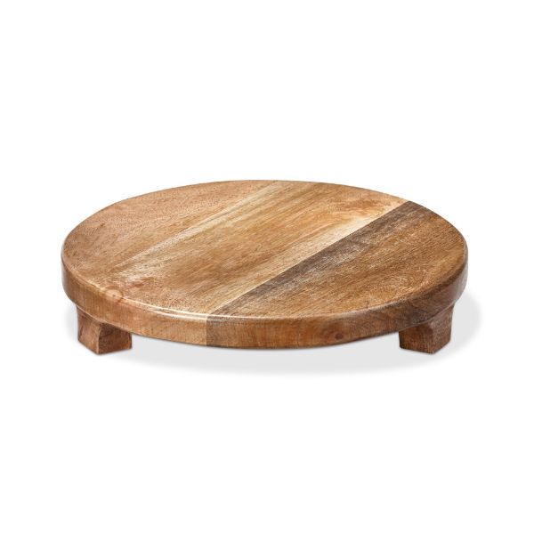 Picture of footed round serve board small - natural