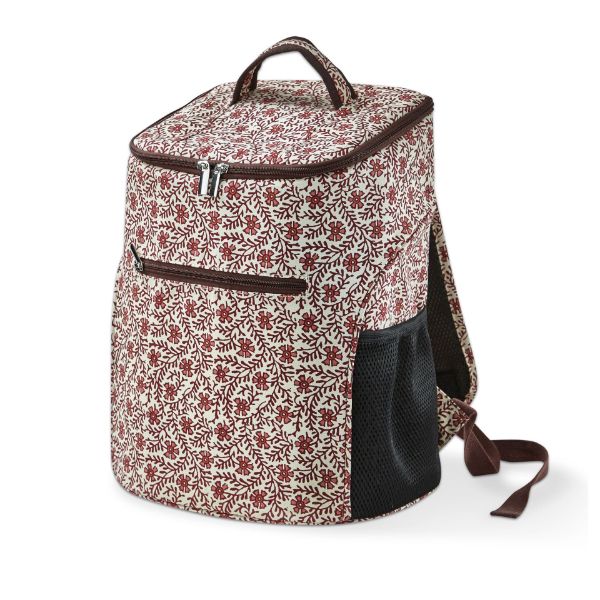 Picture of floral vine insulated tote - wine