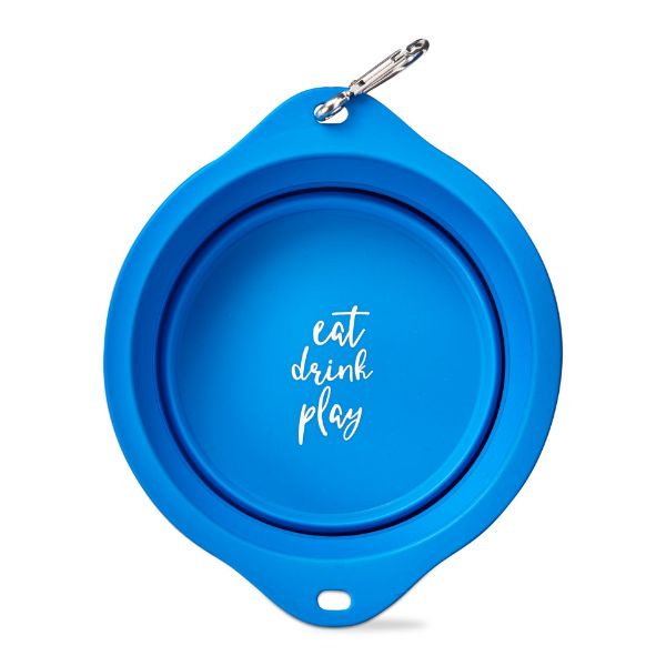 Picture of eat drink play collapsible pet bowl - blue