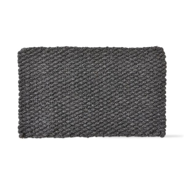 Picture of handwovn doormat dark grey solid - dark gray