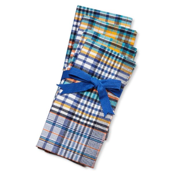 Picture of summerhouse bright plaid napkin set of 4 - multi