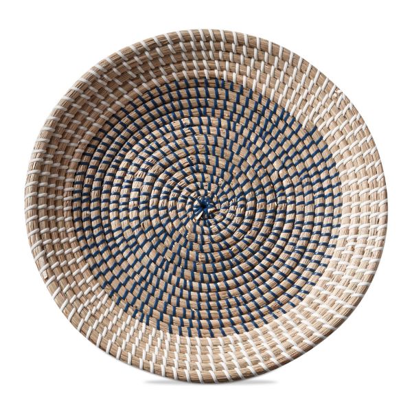 Picture of seagrass decorative bowl - blue, multi