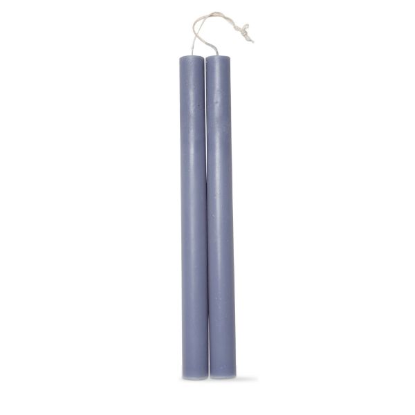 Picture of 10 inch straight candles set of 2 - blue