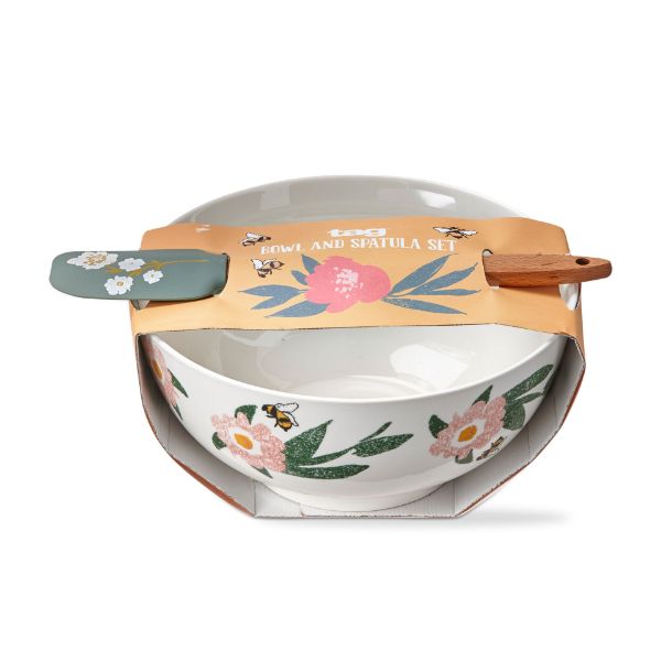 Picture of bee blossom spatula + bowl set of 2 - multi