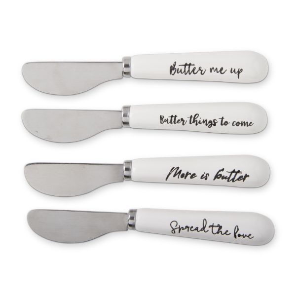 Picture of butter spreader set of 4 - black, ivory