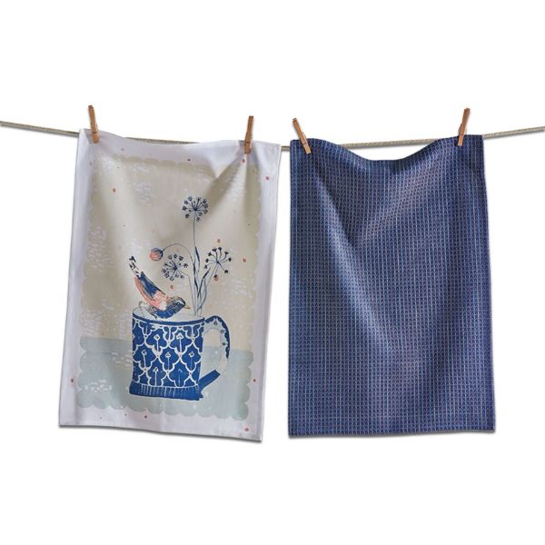 Picture of bluebird dishtowel set of 2 - multi