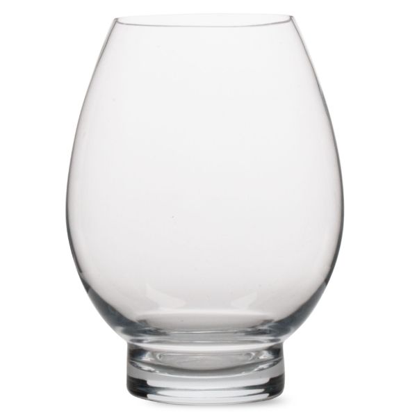 Picture of large lotus glass hurricane - clear