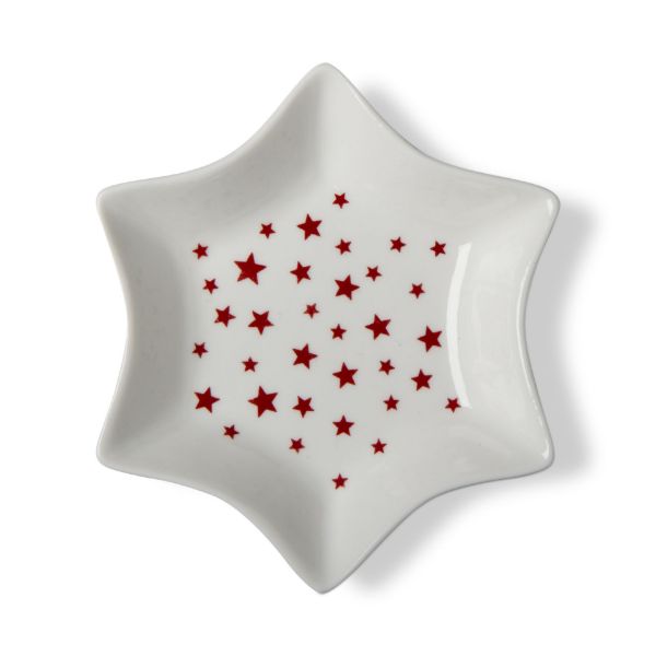 Picture of stars shape dish medium - Red