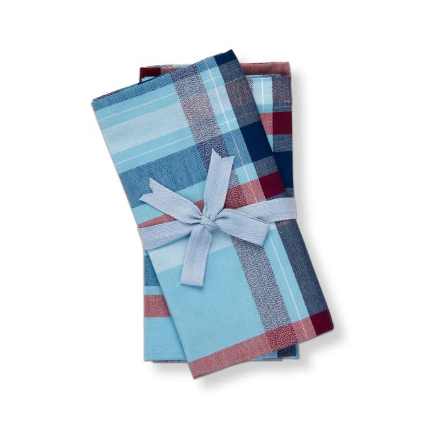 Picture of jackson plaid napkin set of 4 - blue, multi