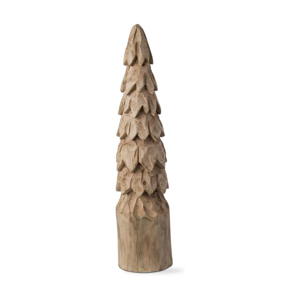 Picture of totem carved wood tree small - natural