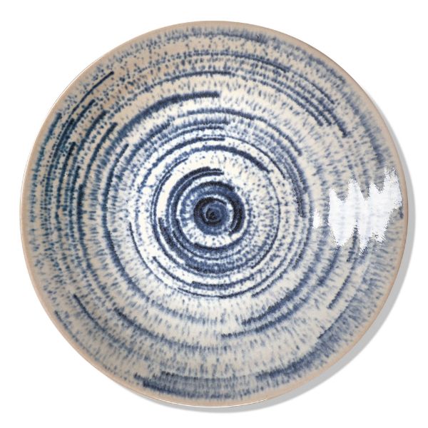 Picture of swirl appetizer plate - blue, multi