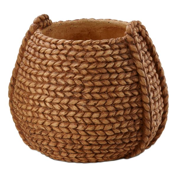 Picture of catania cement basket planter - natural