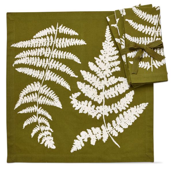 Picture of fern napkin set of 4 - green, multi