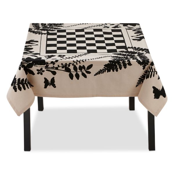 Picture of fern checkerboard tablecloth - multi