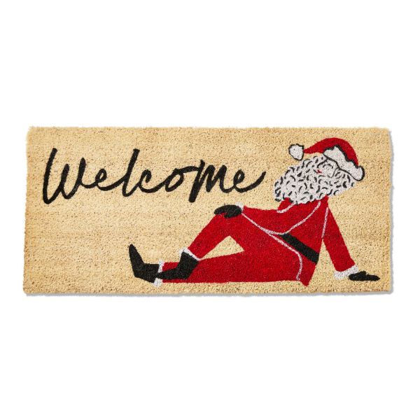 Picture of welcome posing santa estate coir mat - multi