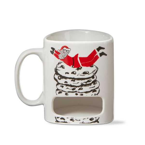 Picture of surfing santa cookie pocket mug - multi